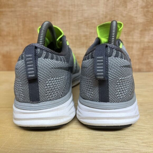 Nike Flyknit Lunar 2 Men Size 8.5 Shoes‎ Gray Green Running Sneakers 620465-700 - Picture 4 of 10